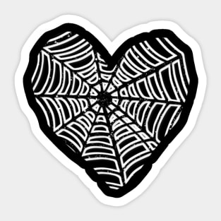 spider heart Sticker